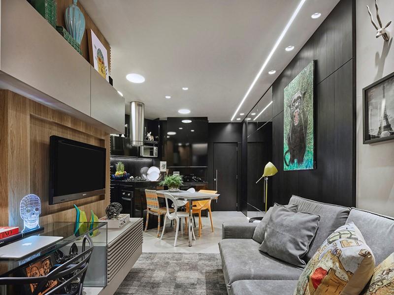 Loft pequeno e bem organizado em Belo Horizonte